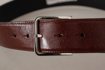 Elegant Leather Belt with Engraved Buckle