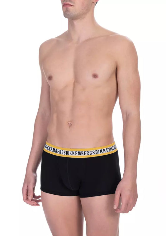 Black Cotton Men's Trunk Underwear