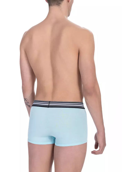 Light Blue Cotton Men Underwear