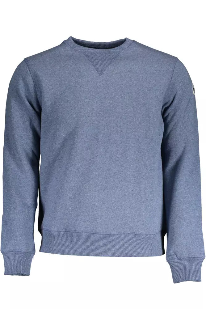 Blue Cotton Men Sweater