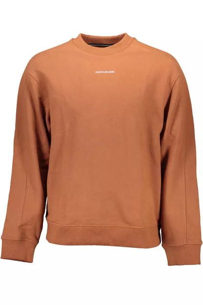 Brown Cotton Men Sweater