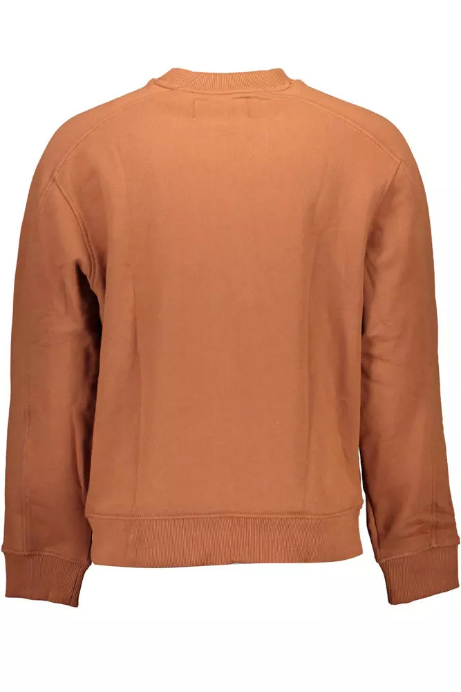 Brown Cotton Men Sweater