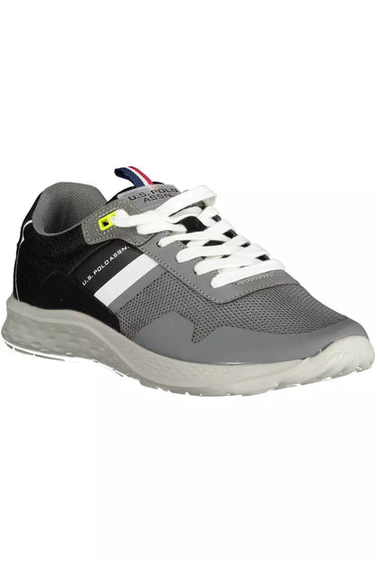 Gray Polyester Men Sneaker