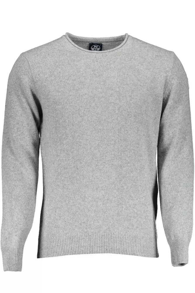 Gray Wool Men Sweater