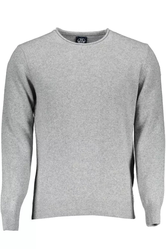 Gray Wool Men Sweater