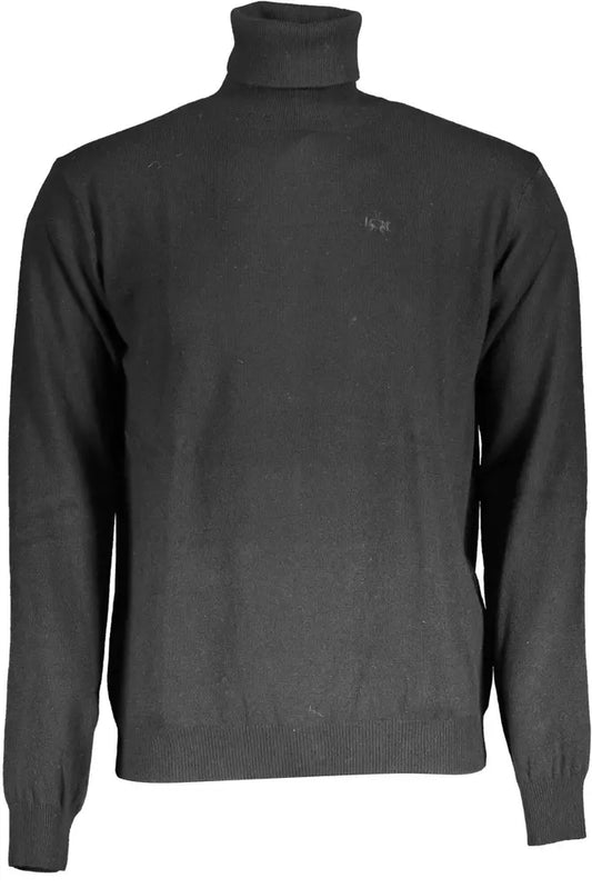 Black Wool Men Sweater