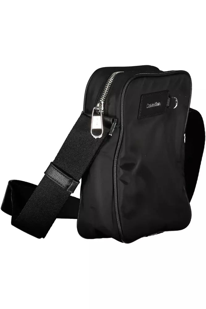 Black Polyester Men Shoulder Bag