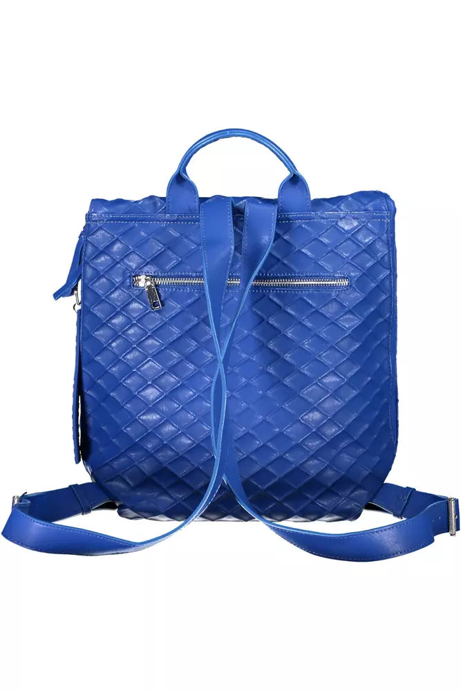 Blue Polyethylene Women Backpack