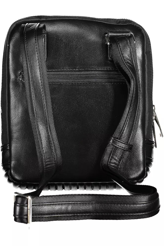 Black Polyester Men Shoulder Bag