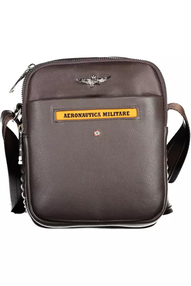 Brown Polyester Men Shoulder Bag