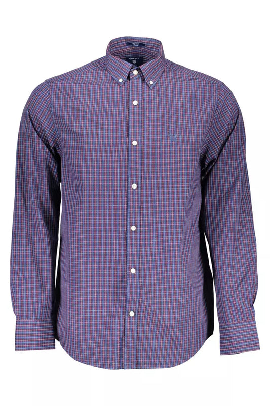 Blue Cotton Men Shirt