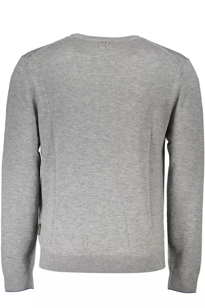 Gray Wool Men Sweater