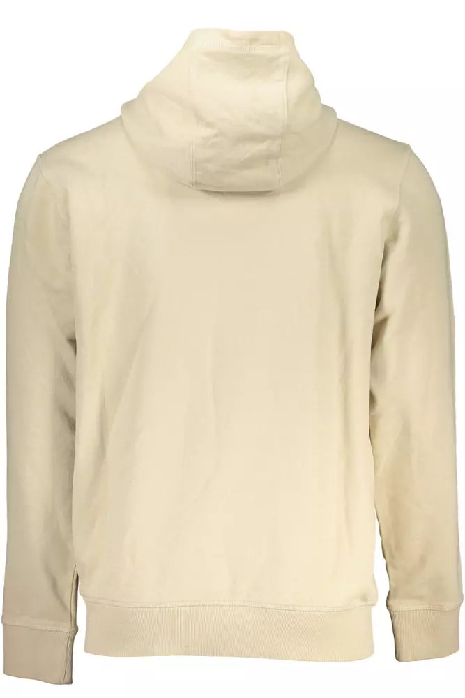 Beige Cotton Men Sweater