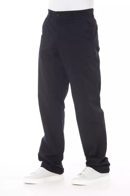 Blue Cotton Men Pants