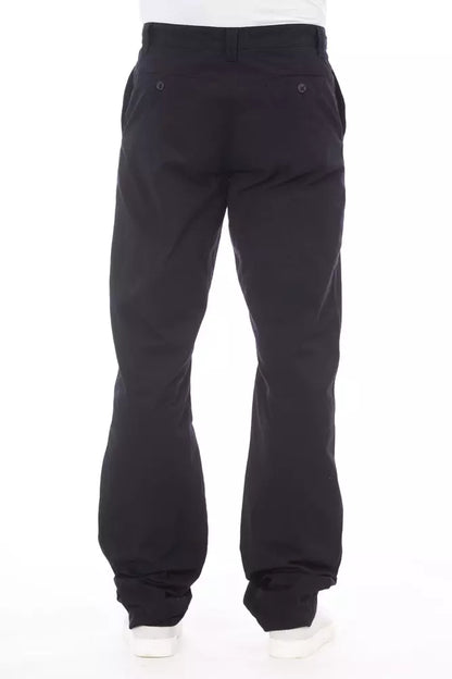 Blue Cotton Men Pants