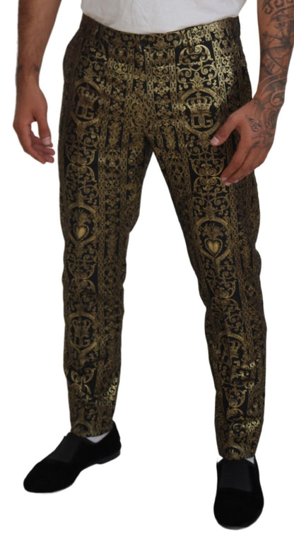 Elegant Jacquard Evening Pants