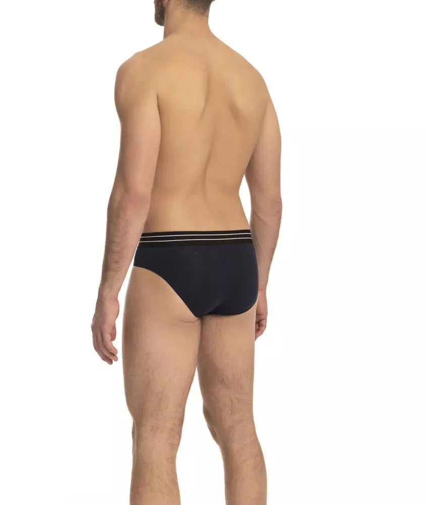 Blue Cotton Men Underwear Tri-Pack