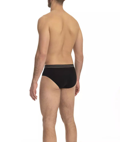 Black Cotton Men Underwear Set