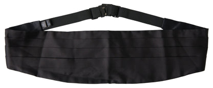 Elegant Black Silk Cummerbund