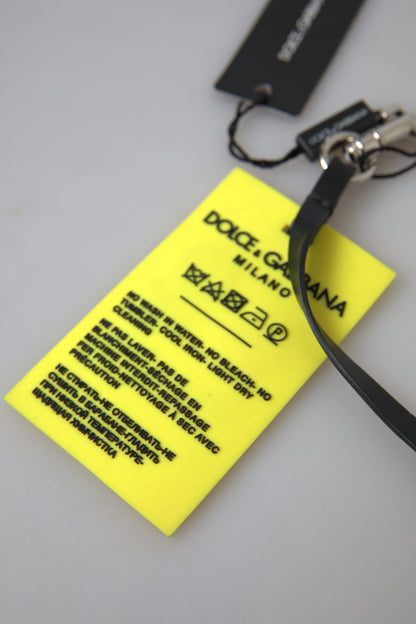 Chic Yellow Keyring with Logo Hardware