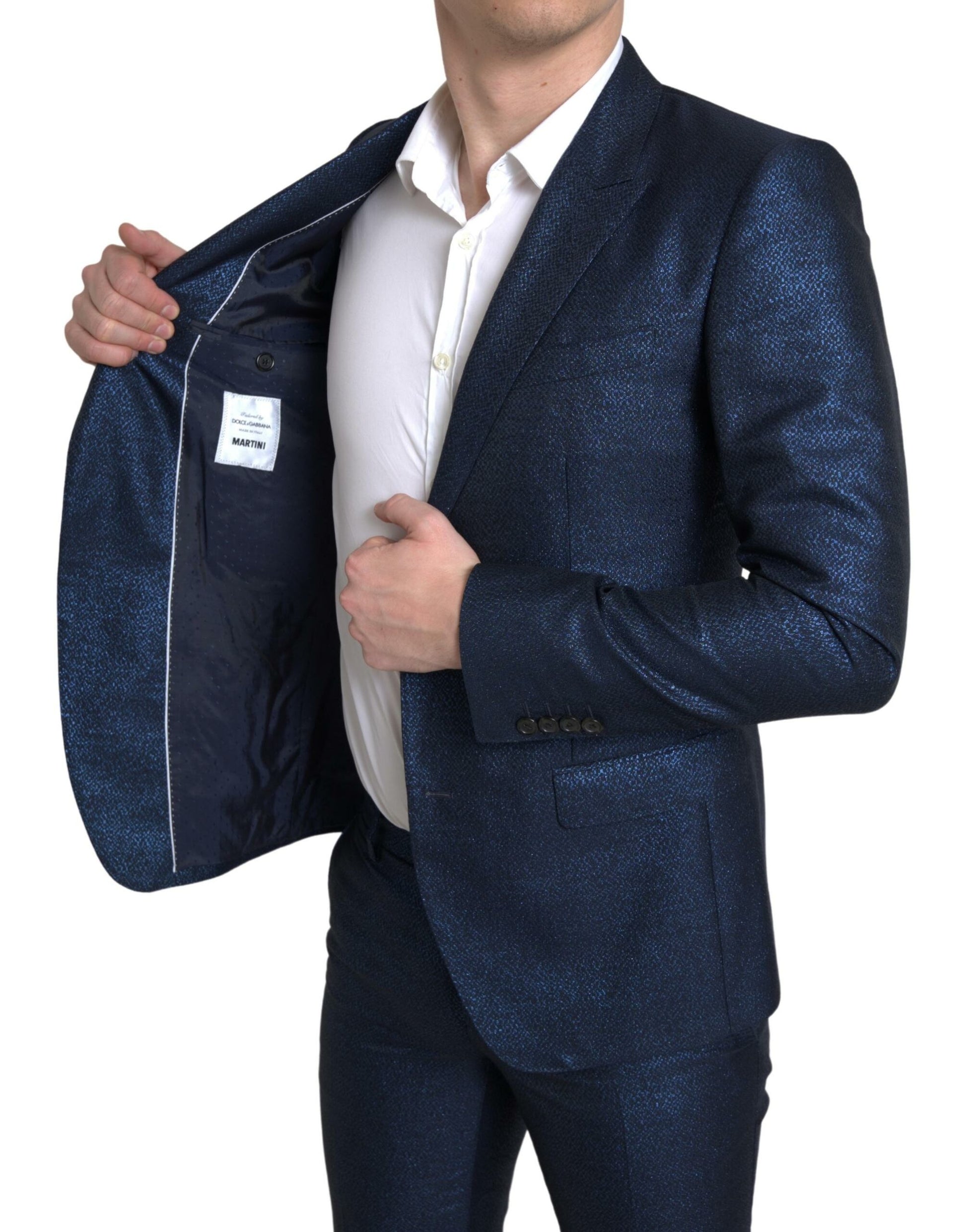 Metallic Blue Martini Slim Fit Suit