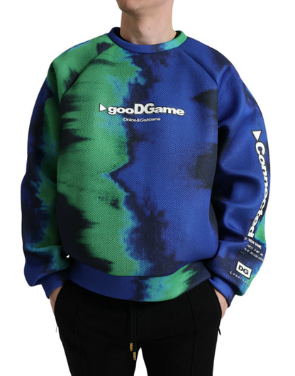 Multicolor Graphic Crew Neck Pullover Sweater