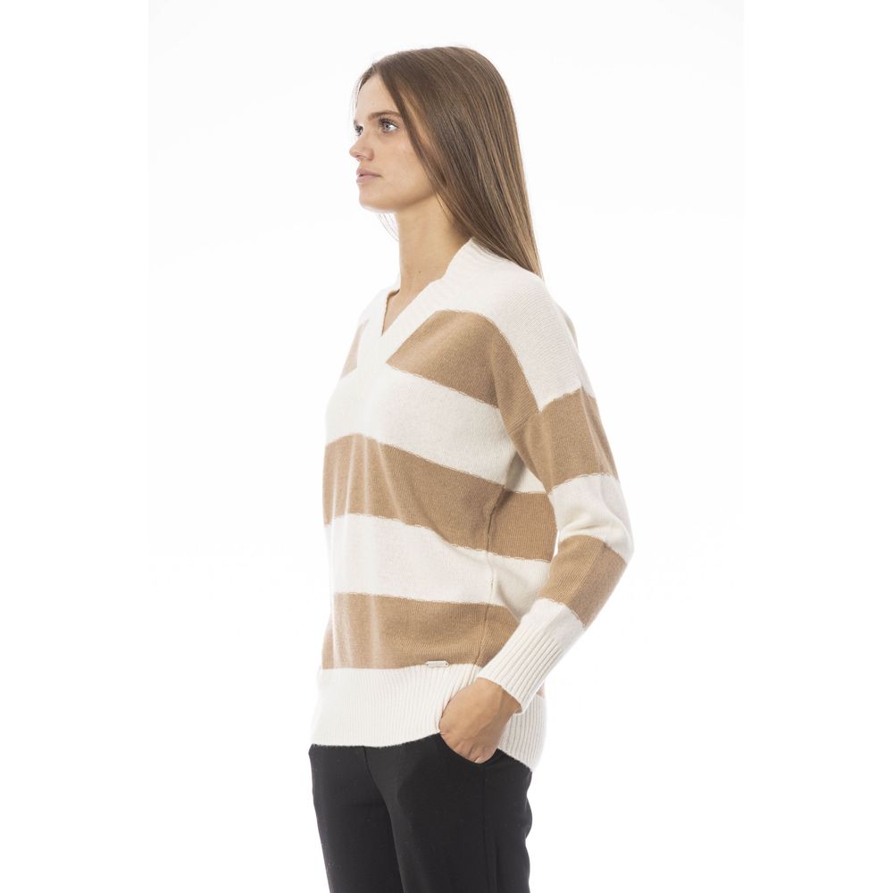 Beige Cashmere Women Sweater