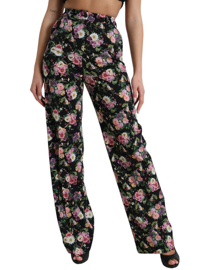 Floral High Waist Wide Leg Pants