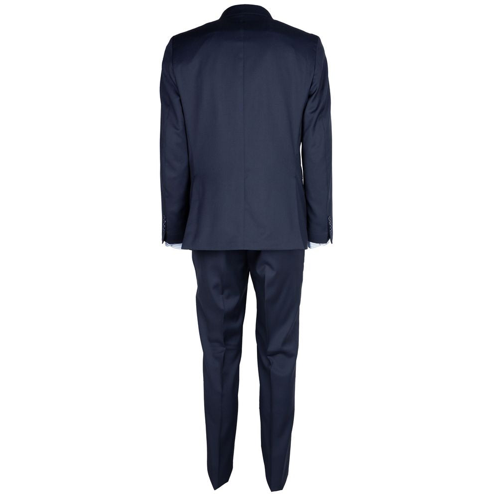 Blue Wool Men Suit