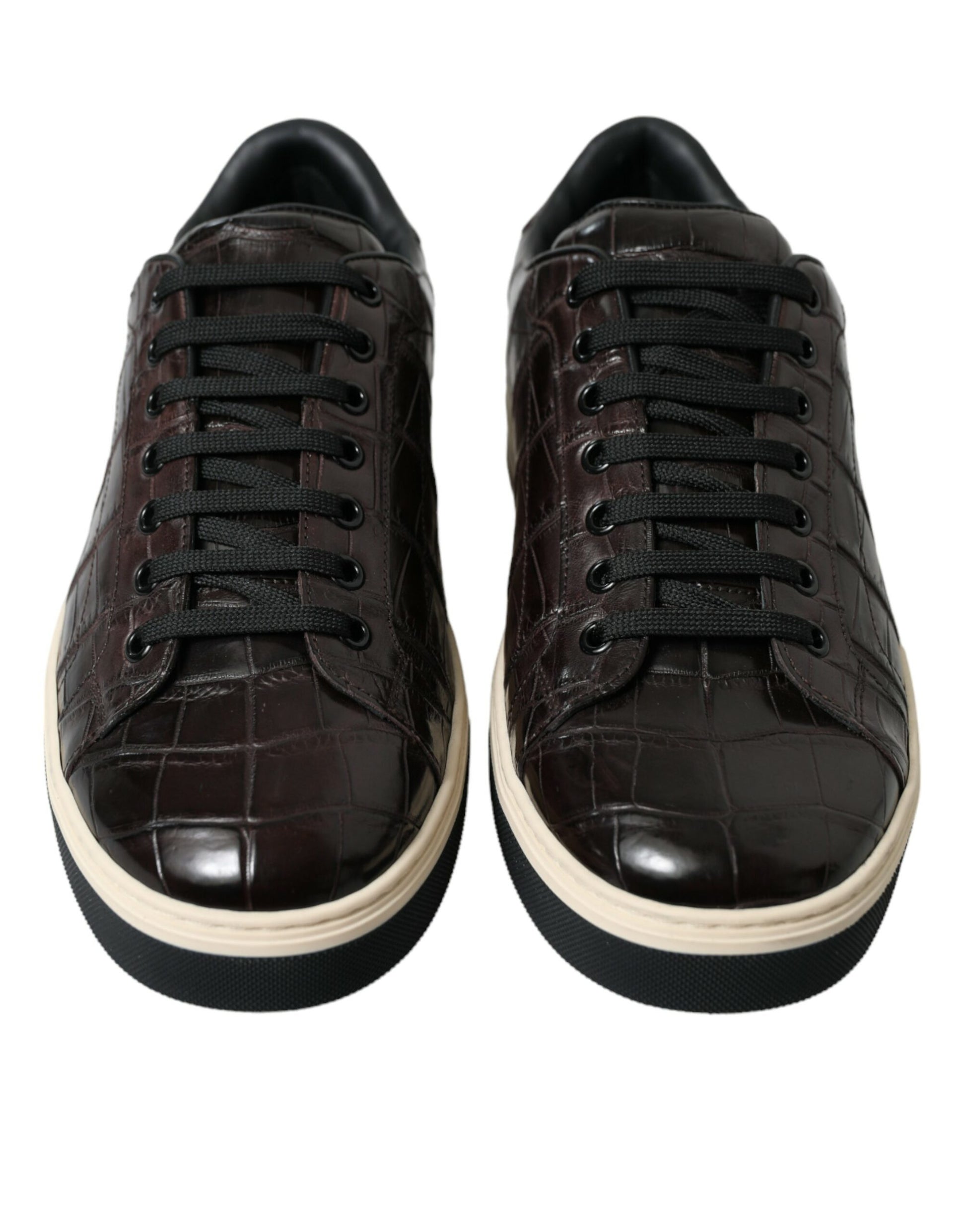 Elegant Exotic Leather Low-Top Sneakers