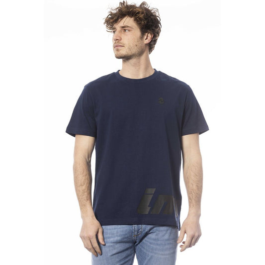 Blue Cotton Men T-Shirt