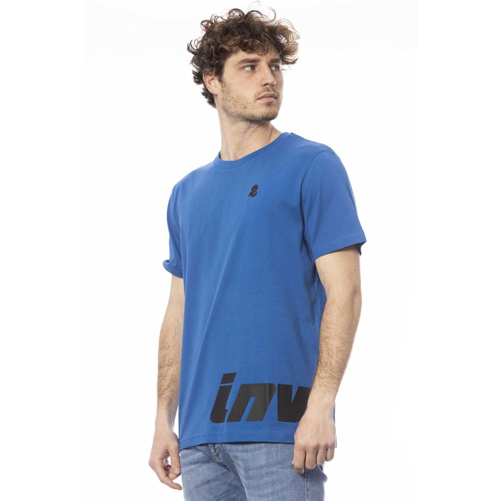 Blue Cotton Men T-Shirt