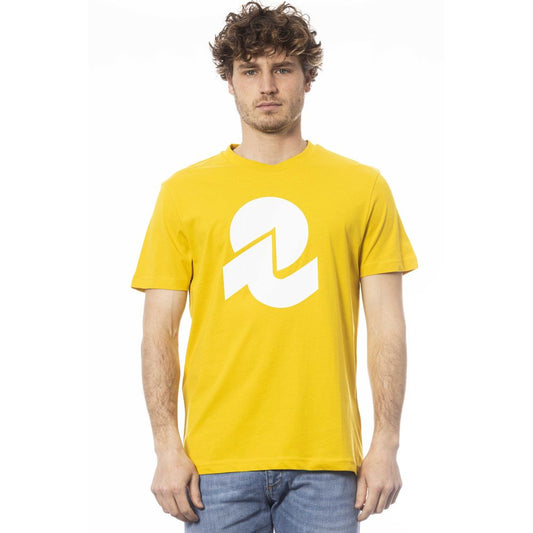 Yellow Cotton Men T-Shirt