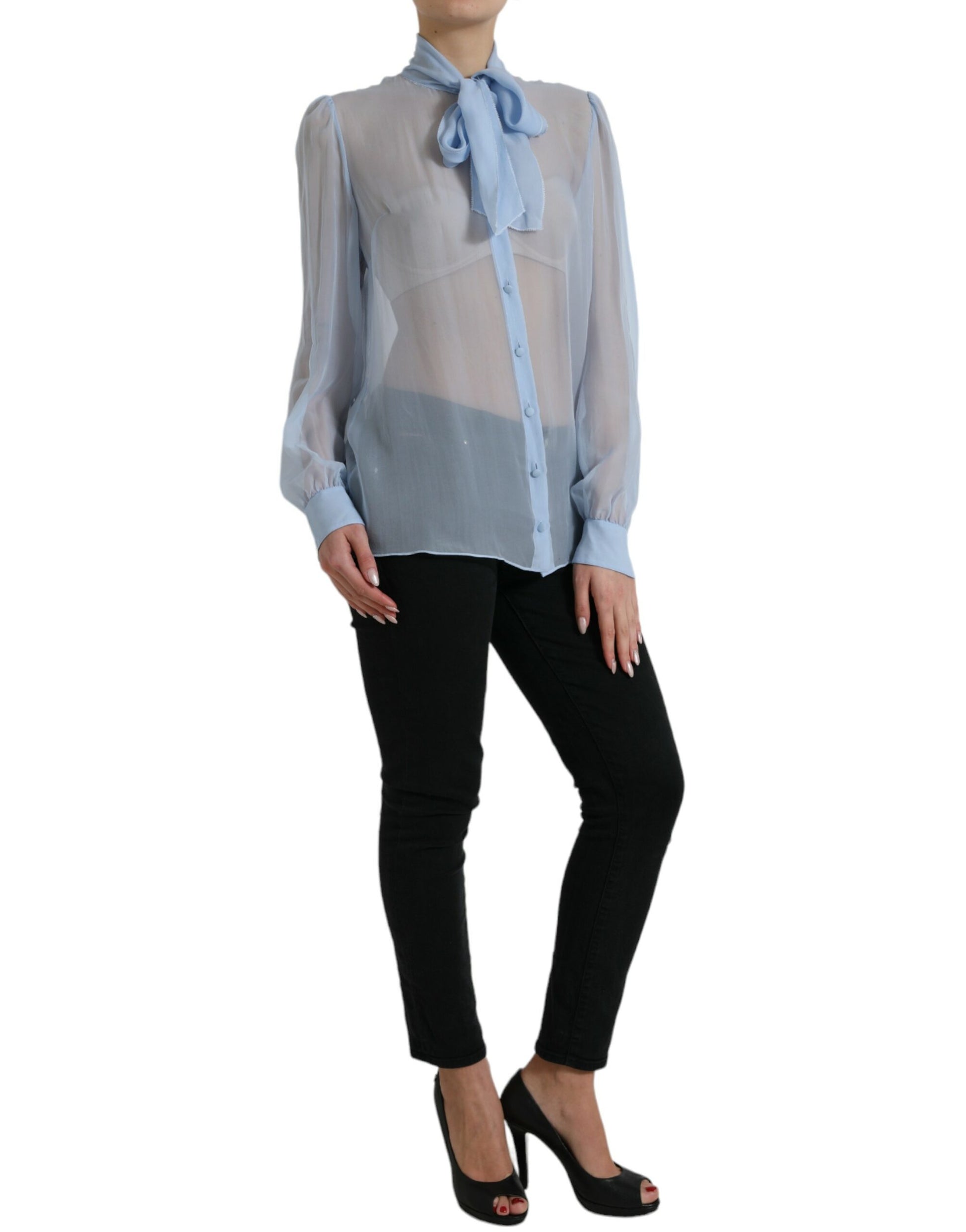 Elegant Silk Long Sleeve Blouse