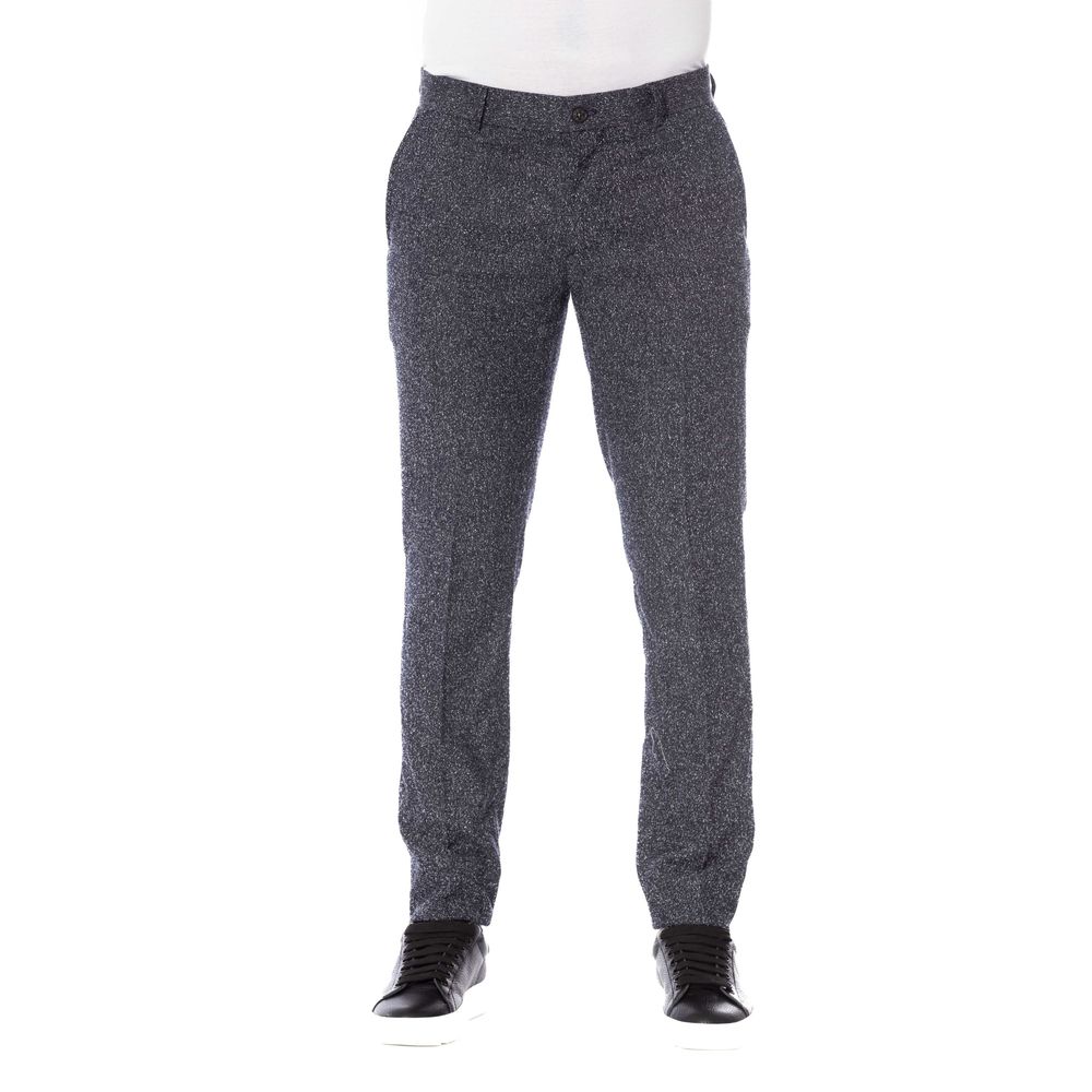 Black Cotton Men Trouser