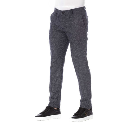 Black Cotton Men Trouser