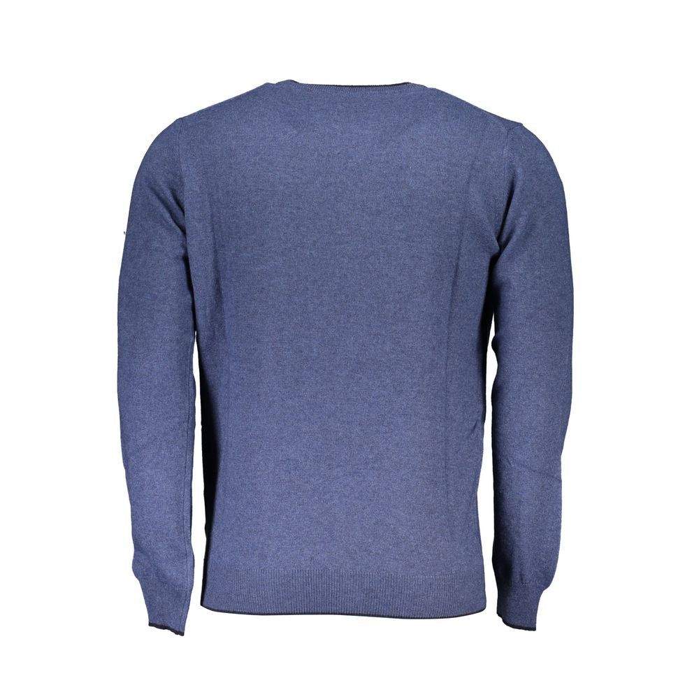 Blue Polyamide Men Sweater