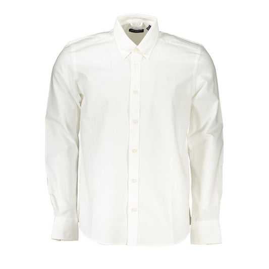 White Cotton Men Shirt