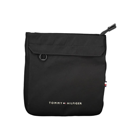 Black Polyester Men Shoulder Bag