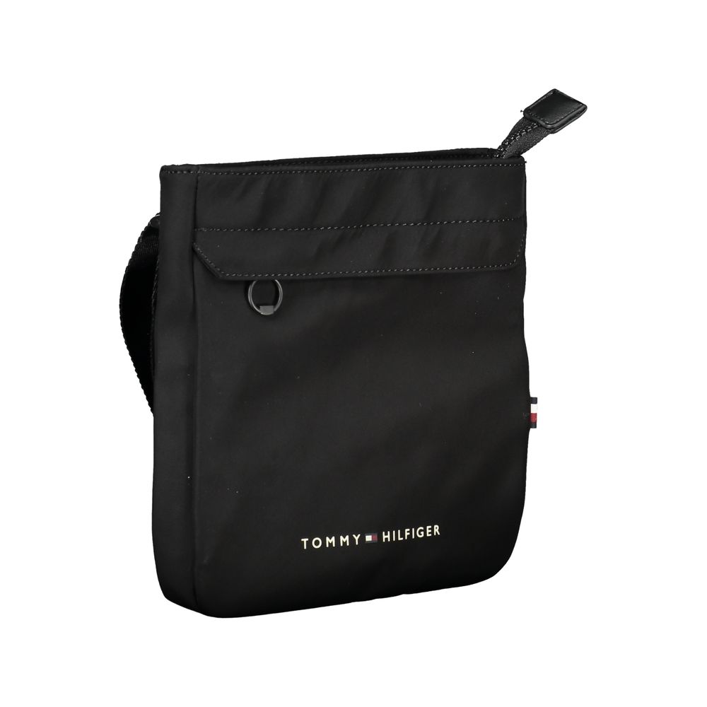 Black Polyester Men Shoulder Bag