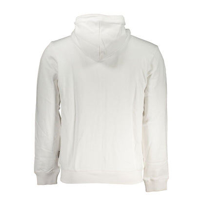 Chic White Hooded Cotton Sweatshirt