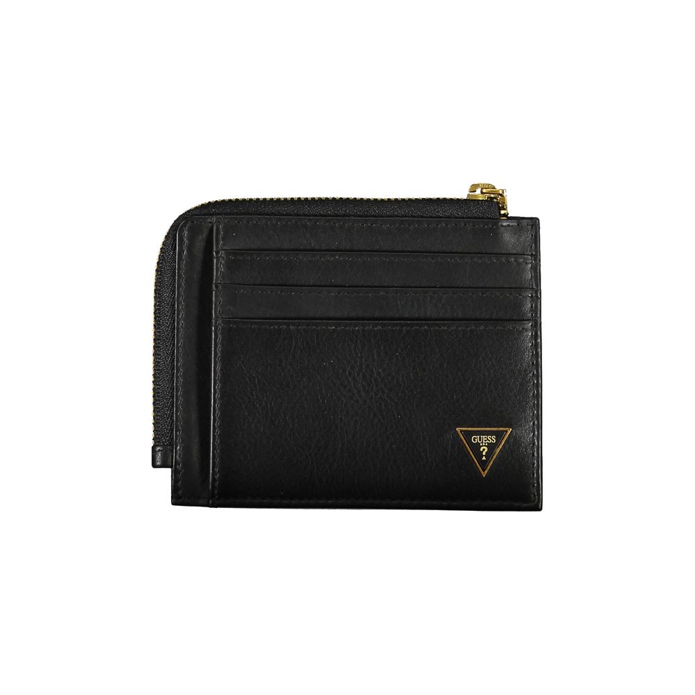 Sleek Black Leather Wallet with RFID Block