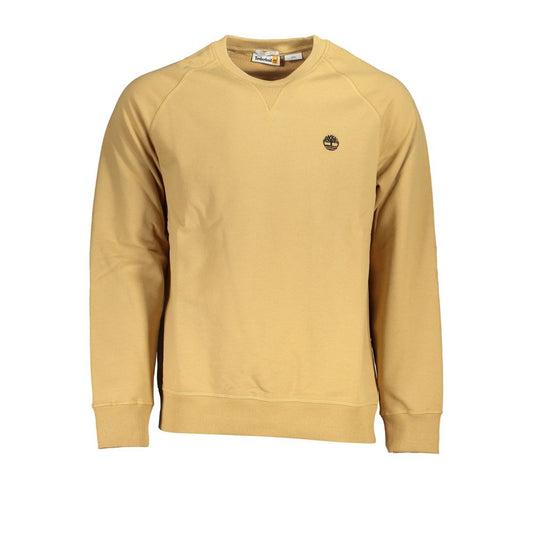 Beige Crew Neck Embroidered Sweatshirt