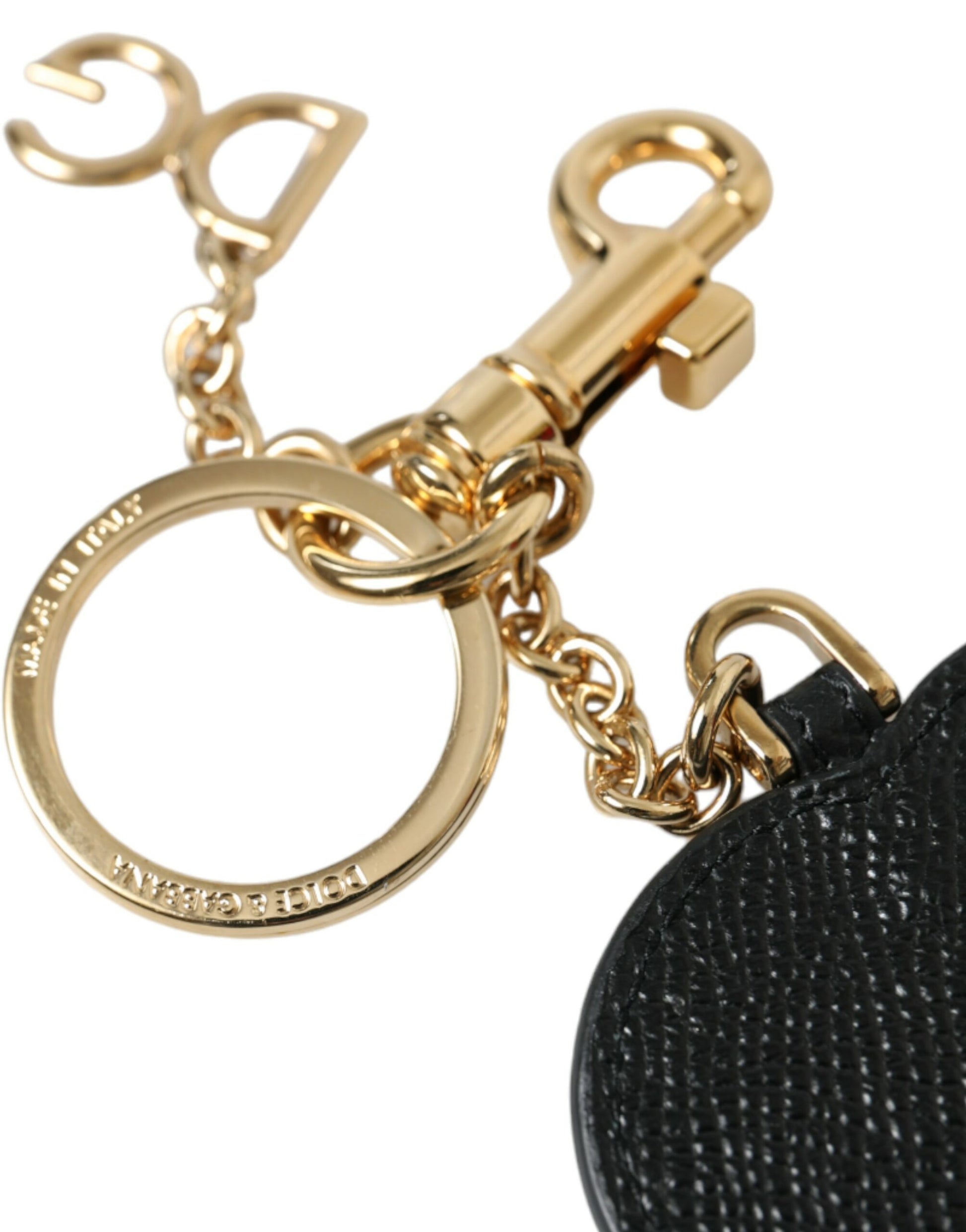 Stunning Gold and Pink Leather Keychain