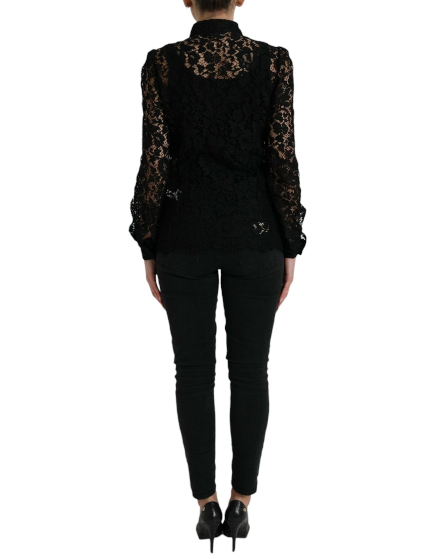 Elegant Floral Lace Blouse Top