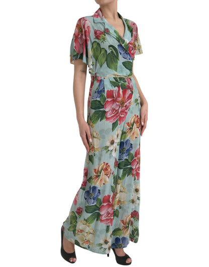 Elegant Floral Silk Crepe Jumpsuit