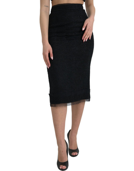 Elegant High Waist Midi Skirt