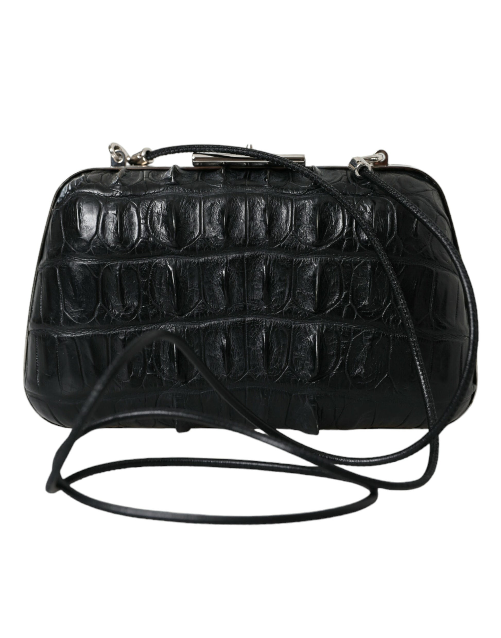 Elegant Crocodile Leather Evening Clutch