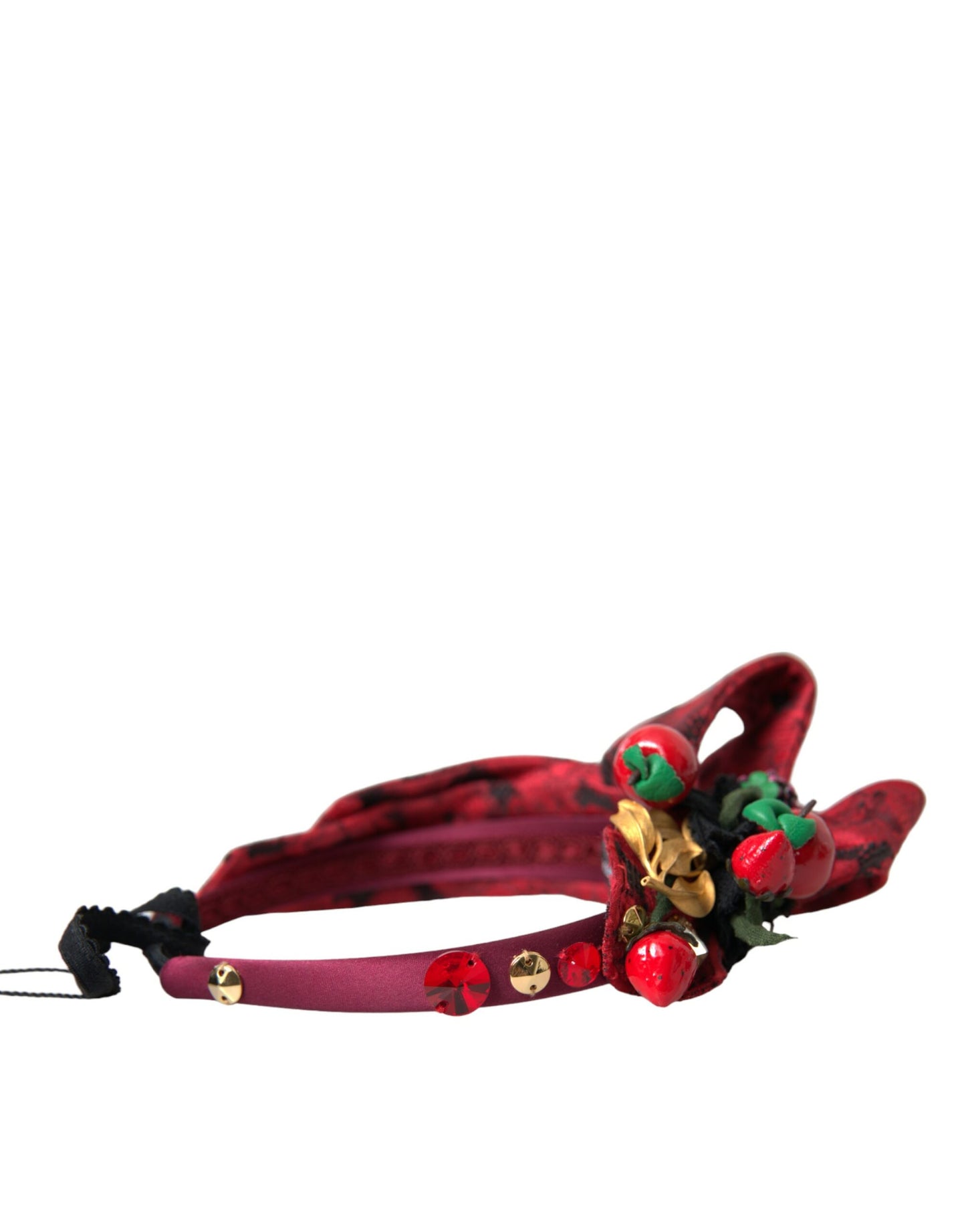 Red Cherry Sicily Embellished Women Hairband Diadem