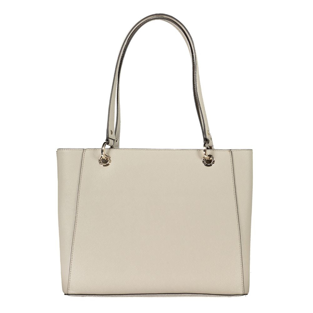 Beige Polyethylene Handbag